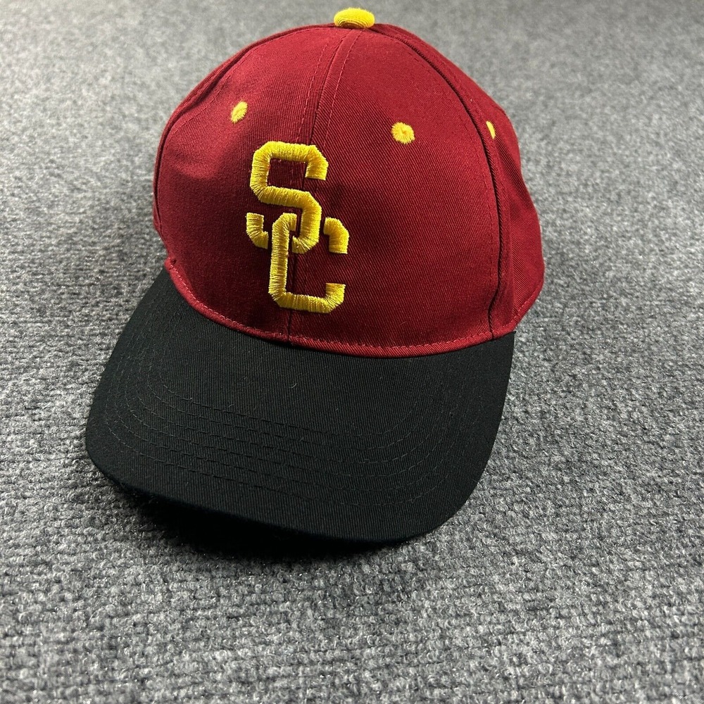 USC Trojans‎ Cap Mens OSFA Red Baseball Hat College 100% Cotton A1